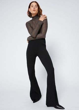 & Other Stories + Tight Ribbed Flared Trousers
