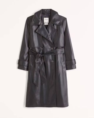 Abercrombie + Vegan Leather Trench Coat