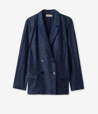 Falconeri + Double-Breasted Cotton Linen Jacket