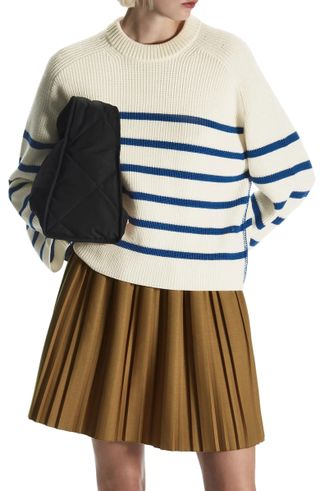 COS + Stripe Crewneck Sweater