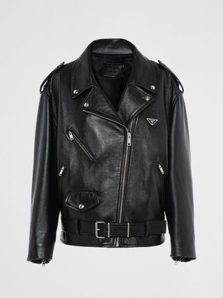 Prada + Nappa Leather Biker Jacket