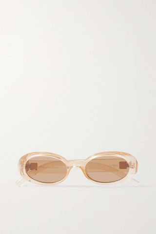 Le Specs + Work It! Oval-Frame Acetate Sunglasses