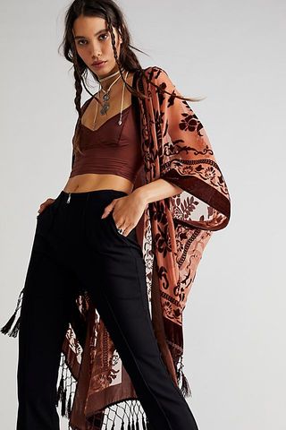 Free People + Nightbird Burnout Kimono