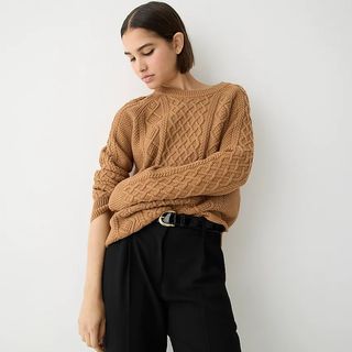 J.Crew + Cotton Cable Knit Sweater