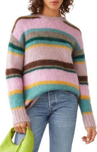 & Other Stories + Stripe Relaxed Fit Wool & Mohair Sweater
