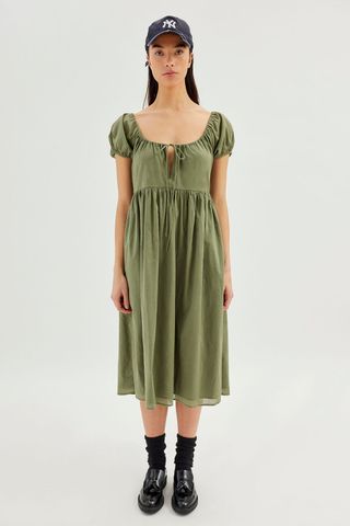 Urban Outfitters + Andy Puff Sleeve Midi Dress
