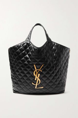 Saint Laurent + Icare Extra Large Embellished Quilted Leather Tote