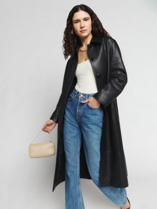 Reformation + Veda Orchard Leather Coat