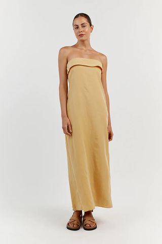 DISSH + Kai Lemon Strapless Midi Dress