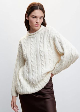 Mango + Braided Wool Sweater