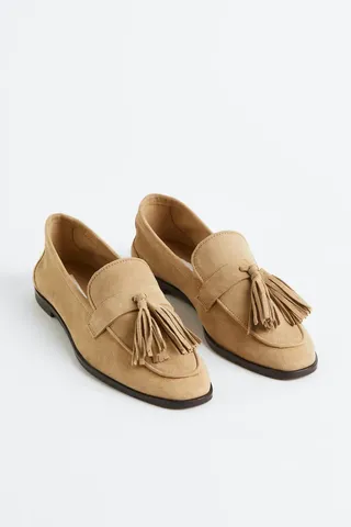 H&M + Tasseled Suede Loafers