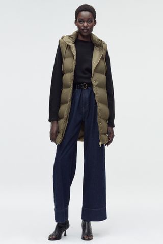 Zara + Hooded Padded Vest