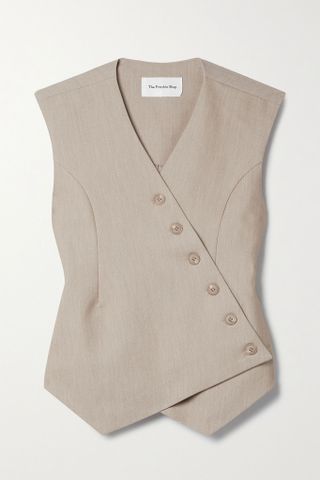 The Frankie Shop + Maesa Asymmetric Woven Vest