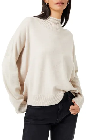 French Connection + Jeanie Vhari Mock Neck Sweater