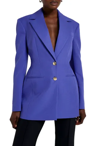 River Island + Cinch Waist Blazer