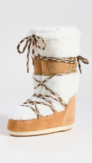 Moon Boots + Shearling Boot