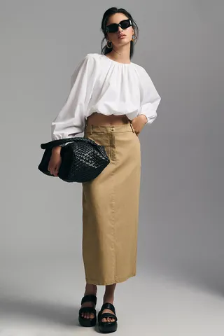Self Contrast + Slim Trouser Skirt