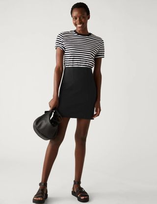M&S Collection + Jersey Mini A-Line Skirt