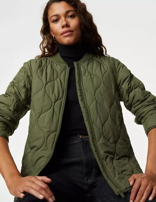 M&S Collection + Recycled Thermowarmth™ Lightweight Quilted Jacket