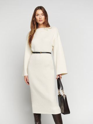 Reformation + Lyndsey Cotton Sweater Dress