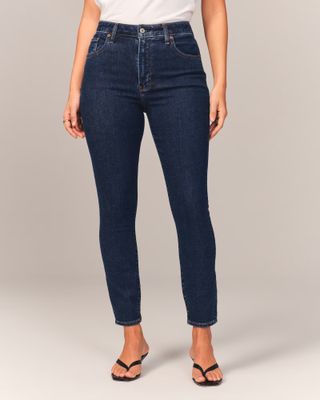 Abercrombie & Fitch + Curve Love High Rise Super Skinny Ankle Jeans