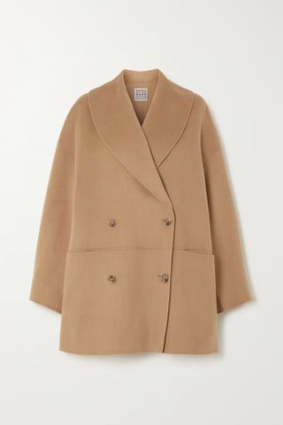 Toteme + Double-Breasted Panelled Wool Jacket
