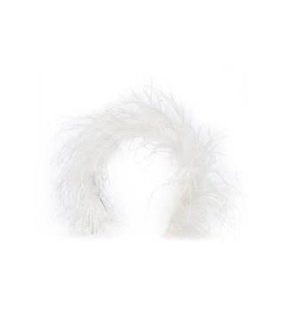 Alessandra Rich + White Feather Headband