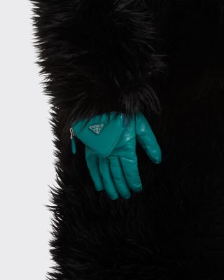 Prada + Nappa Leather Gloves with Pouch