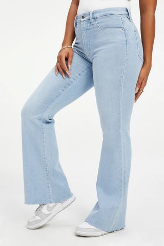 Good American + Good Legs Flare Jeans | Indigo204