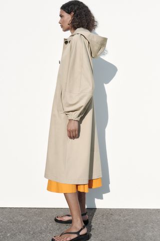 Zara + Hooded Oversized Trench