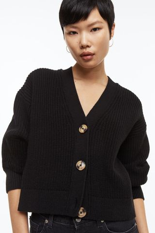 H&M + Rib-Knit Cardigan