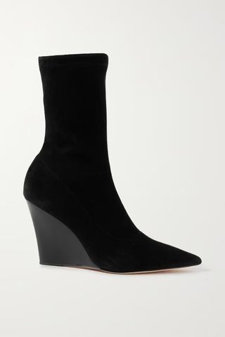 Paris Texas + Wanda Suede Wedge Ankle Boots