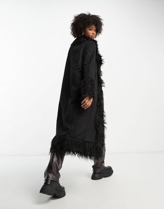 Urban Code + Longline Faux Shaggy Fur Jacket