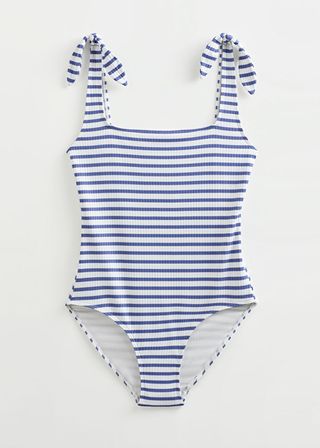 & Other Stories + Striped Swimsuit