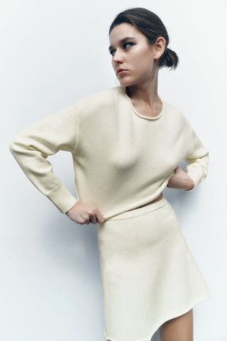 Zara + Knit Miniskirt