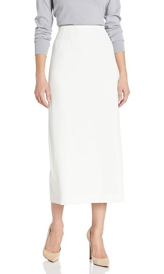 Kasper + Stretch Crepe Column Skirt