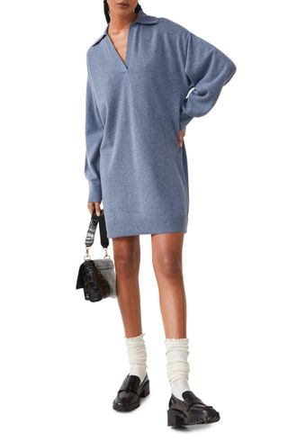 & Other Stories + Polo Long Sleeve Wool Sweater Dress