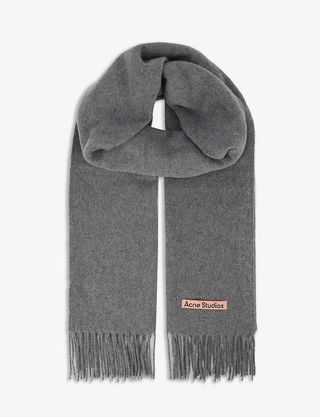 ACNE Studios + Canada New Logo-Embroidered Cashmere Scarf