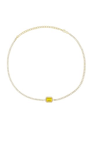 The M Jewelers + Mini Halo Stone Tennis Necklace