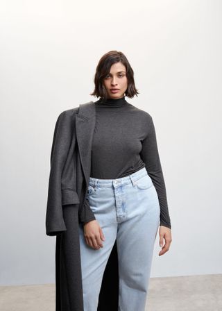 Mango + Turtleneck Long-Sleeved T-Shirt