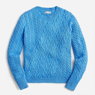 J.Crew + Diagonal Cable-Knit Sweater