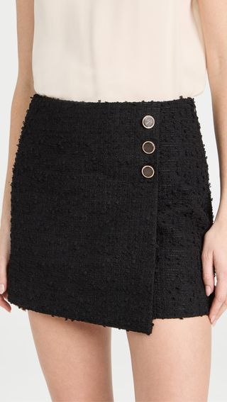 Endless Rose + Tweed Three Button Fitted Skirt