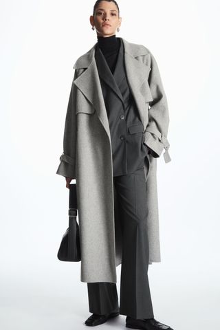 COS + Double Faced Wool Trench Coat
