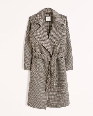 Abercrombie and Fitch + Wool-Blend Trench Coat