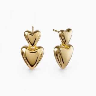 Otiumberg + Gold Heart Earrings