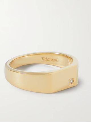 Miansai + Geo 14-Karat Gold Diamond Ring