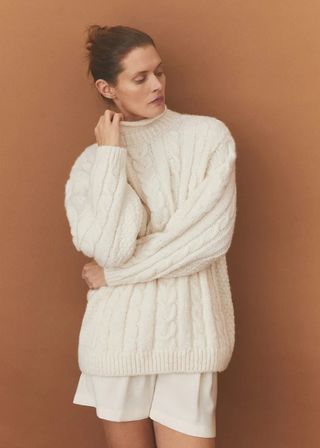 Mango + Braided Wool Sweater