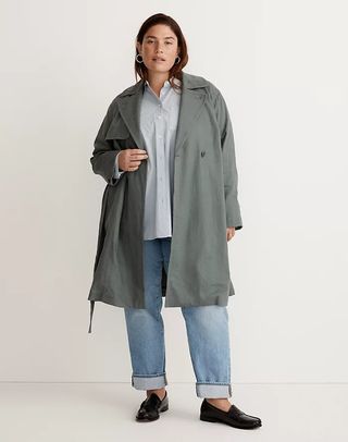 Madewell + Textural Trench Coat