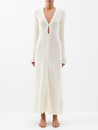 Johanna Ortiz + Mysterious World Knitted Cotton maxi dress