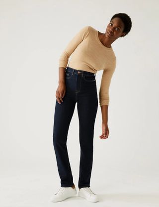 M&S Collection + Magic Shaping Straight Leg Jeans